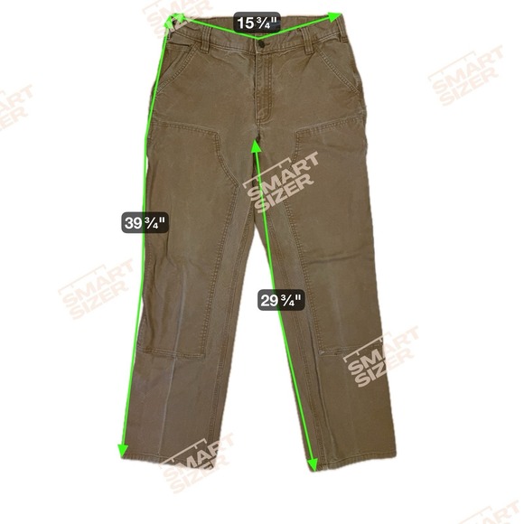 Carhartt Brown Relaxed Fit Double Knee Rugged Flex 103334 211 Men's Fit 32x30 - Picture 3 of 7